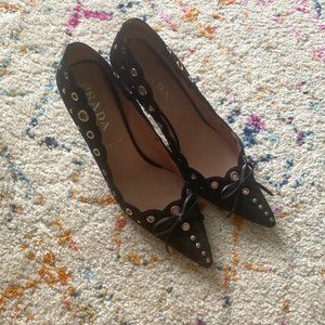 Vintage Prada Grommet Heels
